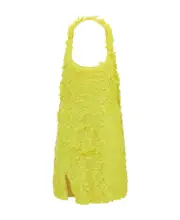The Attico Allium Sequin Embellished Halterneck Mini Dress IT40 Yellow