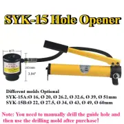 Hydraulic Knockout Punch Driver Kit Steel Sheet Hole Opener Tool With 6 Dies