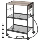 HOOBRO Industrial Printer Stand, 3-Tier Mobile Printer Table, Rolling Cart wi