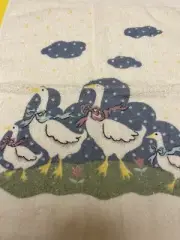 Saint Mary’s Vintage NOS Bath and Hand Towel Set of Duck Geese Parade Pattern