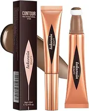 Liquid Contour Beauty Wand, Highlighter and Face Blush Stick with Cushion Applicator/Cream Contour Stick Face Illuminator Makeup Stick (06#Contour Stick)