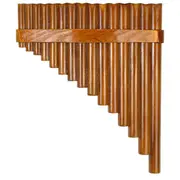 Natural Bamboo Flute,Pan Flute Wind Instrument,Handmade Pan Flute,15 Tones in G Major,Left Hand Mod As Shown