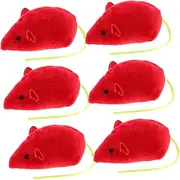 ERINGOGO 6pcs Soft Plush Mice Cat Interactive Catnip Stuffed Mouse for Kittens Portable Design Stimulates Hunting Instincts for Active Play and Physical Exercise