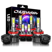 For Buick LaCrosse 2010-2013 6x WHITE LED Headlight Hi/Lo beam Fog Light Bulb