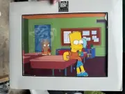The Simpsons - Bart Classroom Original Animation Production Cel Key Master Setup