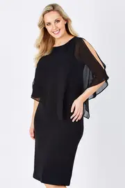 The Short Overlay Midi Dress--BIRDK-121-S