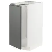 METOD base cab f sink/waste sorting, white/Voxtorp dark grey, 40x60 cm