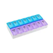 Weekly (7-Day) AM/PMPill Case, Medicine Planner, Vitamin Organizer Box, Large...
