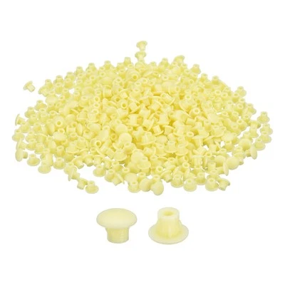 1500Pcs Screw Hole Plugs, 5mm(3/16") Dia Plastic Button Plugs, Cream Color