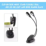 lip-On Desk Mi Stand Flexible Dual Arm LED B Light Lamp Book Reading