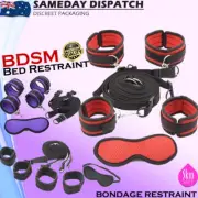 BDSM Under Bed Bondage Restraint Blinder Fetish Handcuffs Wrist Cuffs Sex Toy