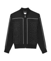 polka-dot pattern bomber jacket IT48 Black
