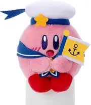 Takara Tomy Arts (TAKARATOMY A.R.T.S) Kirby Star, Bon Voyage, Chockori-san Kirby, Plush, Height Approximately 3.9 inches (10 cm)