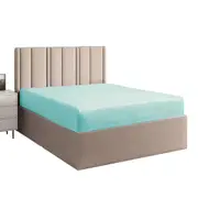 Egyptian Cotton Deep Fitted Sheet S/KS/D/Q/K/SK Size Bed Aqua