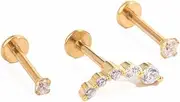 [Lovisa] Gold Plated Surgical Steel Cubic Zirconia Crawler Flat Back Pack | Premium PVD Gold-Plating | Hypoallergenic | On Trend Designs
