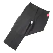 NWT SPANX 20385R Perfect Wide Leg in Charcoal Heather Gray Ponte Pants M x 29