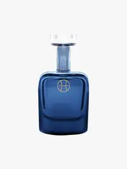 Steel Blue Handblown Bottle