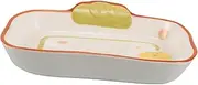 COHEALI Cute Bread Shaped Ceramic Plates Decorative Tableware for Dessert Cookies and Rice Bowls French Bread Style Charming Dining Table Centerpiece and Kitchen Decor