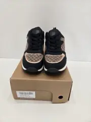 Cestfini Black Sneaker Platform Size 7.5 Wedge Heel Knit Accents