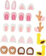 12Pairs Animal Ears DIY Accessories Resin Hair Band Decorations Mobile Phone Shell Adornments Cute and Elegant Craft Supplies for Creative Projects
