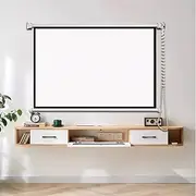 GPVPFLBLMH 60in 72in Ceiling Projection Screen Portable Pull Down Movie Screen Roll Up Projector Screen for Indoor Home Theater, Easy to Carry(60inch(16:9))