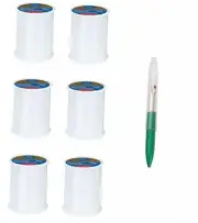 Sewing Thread Dual Duty All-Purpose Polyester Thread 400 Yards (6-Pack) White