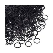1000 Mini Rubber Bands Soft Elastic Bands for Kid Hair Braids Hair (Black)