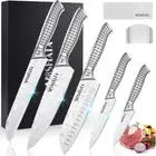 Kitchen Knife Set - Stainless Steel, 5-Piece Set with Chef'S, Santoku, Utility,