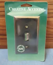 Metal Light Switch Plate Cover Wallplate Antique Pewter Steel 1 Toggle