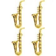 4 Pcs Mini Saxophone Musical Instruments Model Miniature Decor Work