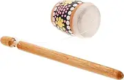 COSMEVIVI Frog Caller Felt Head Bass Drum Mallets Percussion Sticks Drum Hammer Hand Bass Drum Sticks Bass Percussion Sticks Bat Mallet Hummer Buzzers