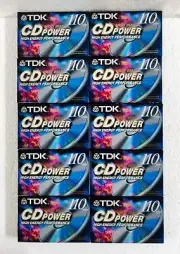 10 TDK Cd Power 110 Type Ii (Cro2) High Bias Blank Audio Cassette Tapes - Japan