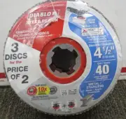 DIABLO DCX045040X03P 4-1/2" 40 GRIT GRINDING & POLISHING FLAP DISCS 3-PCS NEW