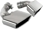 Compatible For BMW X5 F15 X6 F16 28i 35i Square Mouth Tip X5MT Sports Exhaust Muffler Tip Stainless Steel Nozzle(3.0T 35i silver)