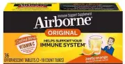 Airborne Orange Effervescent 36 Tablets Vitamin C For Immune Support