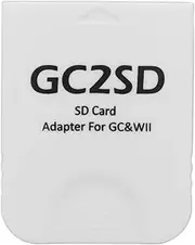GC2SD Micro SD Card Adapter, Memory Adapter, Plug Play Video Game Suitable for Wii Console (White)