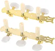 Kisangel Plated Classical Guitar Tuning Keys Durable Machine Heads with Acrylic Buttons for Enhanced Sound and Easy String Changes for Electric Acoustic Guitars