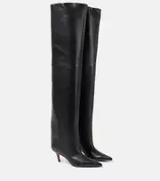 [Amina Muaddi] Amina Muaddi Fiona 60 leather over-the-knee boots AU 8 black