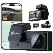 4K 3 Channel Dash Cam Front and Rear Inside, Dash Camera for Cars, 4K+1080P+1...