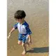 ▲▪☌男童泳衣藍白卡通兩件分體泳裝套裝兒童速乾沙灘休閒泳衣男寶寶