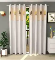 Brand New 2 Piece Eyelet Door Curtain Set 8 ft