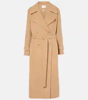 [Vince] Vince Belted double-breasted wool-blend coat AU 16 brown