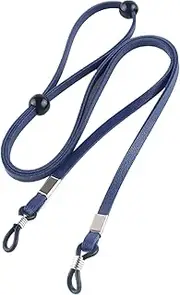 [Generic] Lanyard for Glasses, Glasses Neck Strap, PU Leather Cord Adjustable String Retainer for Men Women Outdoor Sports Swimming Travel
