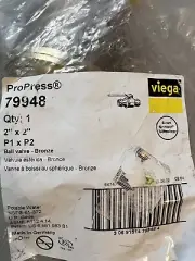 Viega ProPress 79948 Ball Valve 2" x 2" P1 x P2 Zero Lead