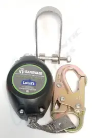 SafeWaze FS-FSP1407-W Web Retractable Lifeline Lanyard Double Lock Snap Hook, 7'