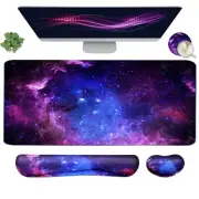 Large Mouse Pad and Keyboard Wrist Rest, Desk Pad for Keyboard and Mouse, 4-i...