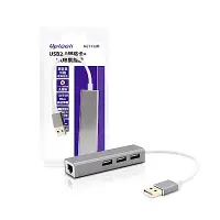 在飛比找Yahoo奇摩購物中心優惠-Uptech NET112H USB 2.0 網路卡+HUB