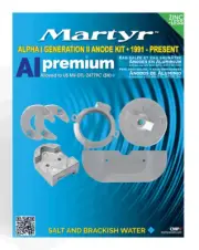 Martyr CMALPHAKITA Aluminum Alloy Merc Alpha Gen II Mercury Anode Kit Aluminum