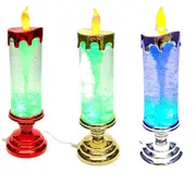 [Vanguard Universal] Magic Tornado Rainbow LED Candle Light - Silver