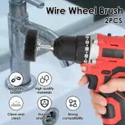 2Pcs Wire Wheel Brush 2inch Wire Wheel Abrasive 1/4inch Shank Paint and paRGq